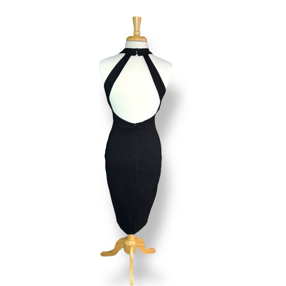 Lulu's Classic Black Midi Dress - Picture 2 of 6